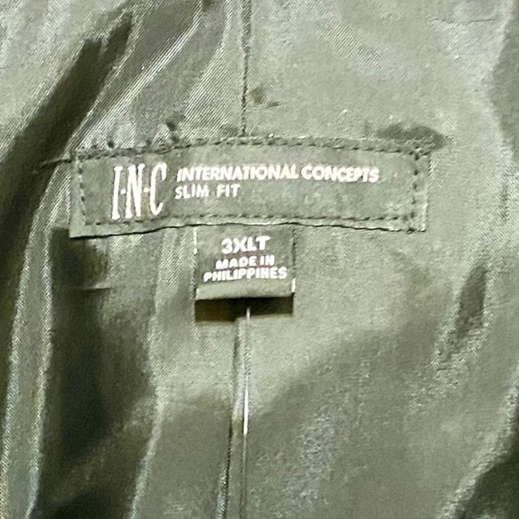 NEW INC International Concepts Men's Blazer Red Check 3XLT Big and Tall - Picture 4 of 15